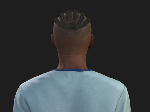 Realistic Black Male Fully Rigged And Textured 3D Model
