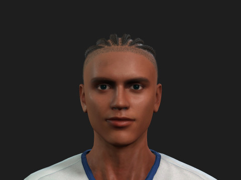 Realistic Black Male Fully Rigged And Textured 3D Model