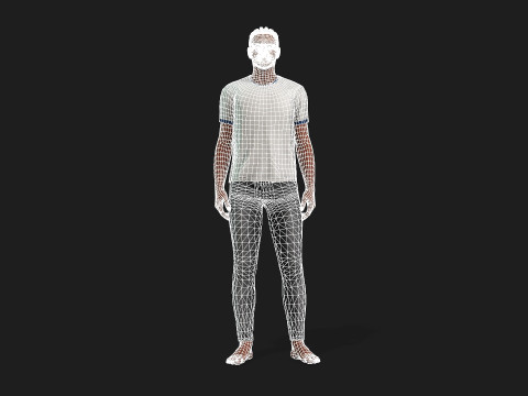 Realistic Black Male Fully Rigged And Textured 3D Model