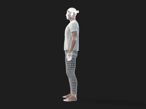 Realistic Black Male Fully Rigged And Textured 3D Model