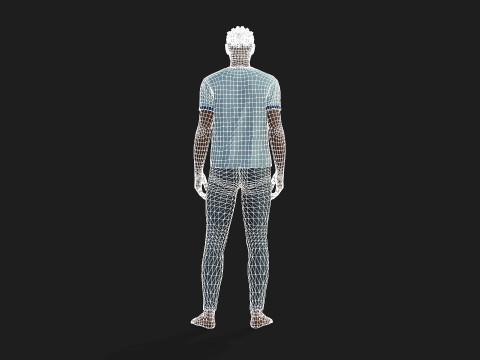 Realistic Black Male Fully Rigged And Textured 3D Model