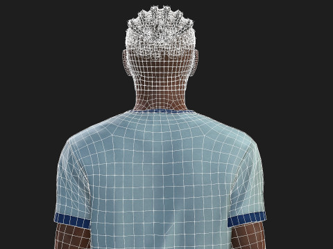 Realistic Black Male Fully Rigged And Textured 3D Model