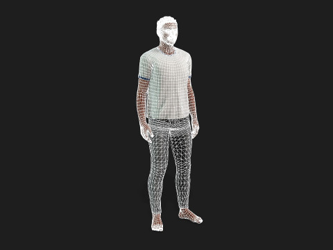 Realistic Black Male Fully Rigged And Textured 3D Model