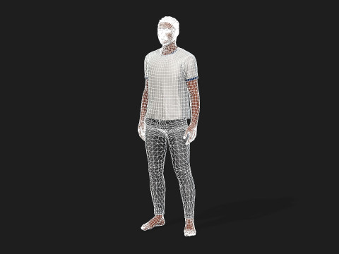Realistic Black Male Fully Rigged And Textured 3D Model