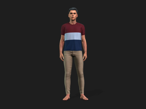 Realistic Male 3D Character 3D Model