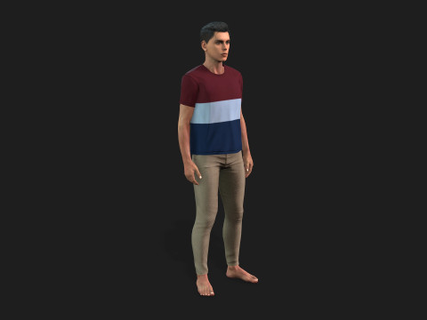 Realistic Male 3D Character Model 3D