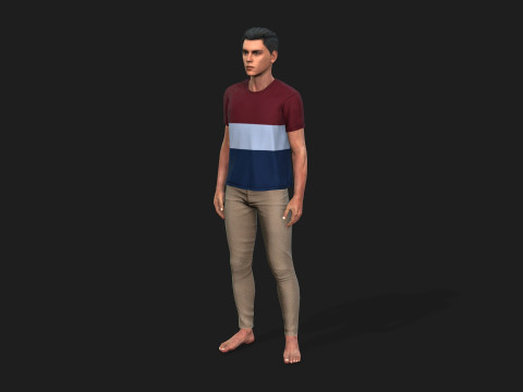 Realistic Male 3D Character Model 3D