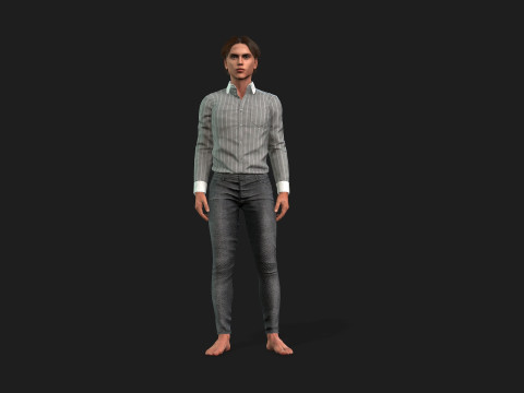 Realistic 3D Male Character 3D Model