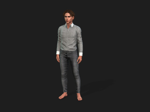 Realistic 3D Male Character 3D 모델