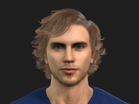 Muscular Man Model Game AND Animation Ready Modelo 3D