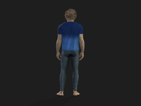 Muscular Man Model Game AND Animation Ready Modelo 3D