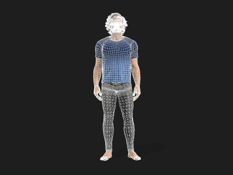 Muscular Man Model Game AND Animation Ready Modelo 3D