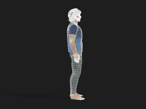 Muscular Man Model Game AND Animation Ready Modelo 3D