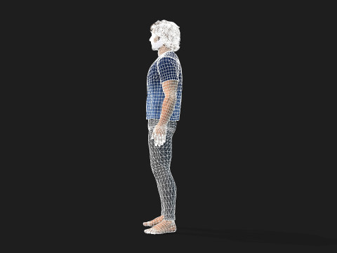 Muscular Man Model Game AND Animation Ready Modelo 3D
