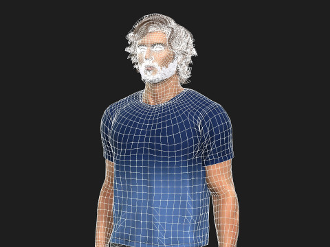 Muscular Man Model Game AND Animation Ready Modelo 3D