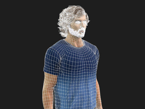 Muscular Man Model Game AND Animation Ready Modelo 3D