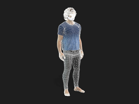 Muscular Man Model Game AND Animation Ready Modelo 3D