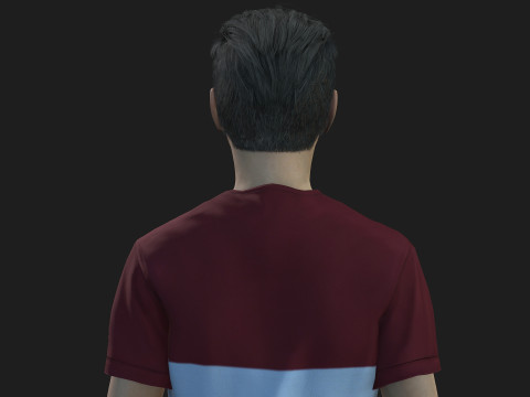 Young Boy 3D Character Rigged and Textured 3Dモデル