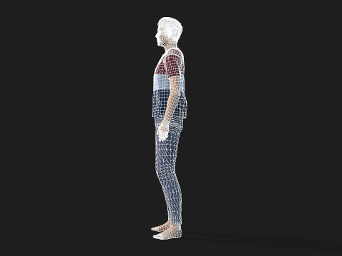 Young Boy 3D Character Rigged and Textured 3Dモデル
