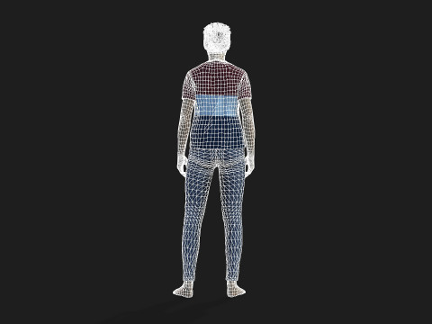 Young Boy 3D Character Rigged and Textured 3Dモデル