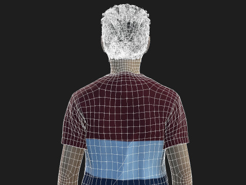 Young Boy 3D Character Rigged and Textured 3Dモデル