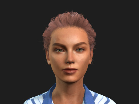 Realistic Female Character Model 3D