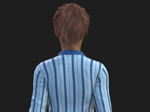 Realistic Female Character Model 3D