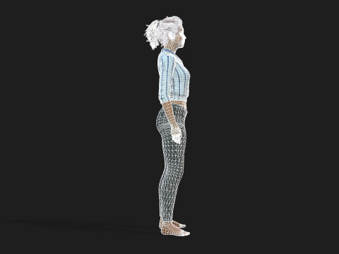 Realistic Female Character Model 3D