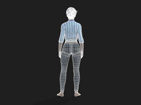 Realistic Female Character Model 3D