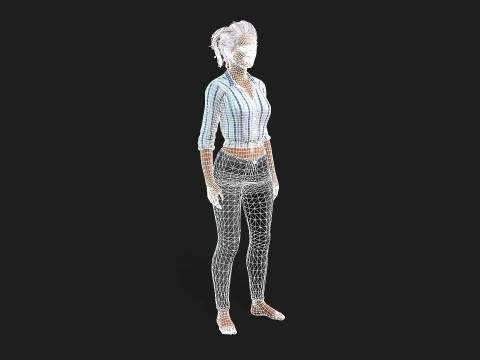 Realistic Female Character Model 3D