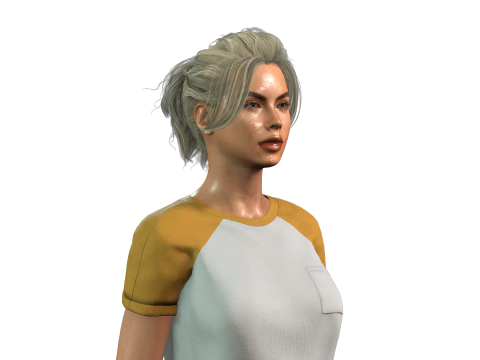 High Resolution Female 3D Character 3D Model