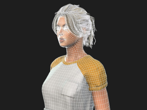 High Resolution Female 3D Character 3D Model