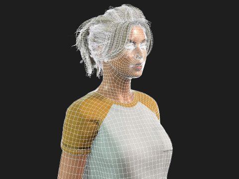 High Resolution Female 3D Character 3D Model