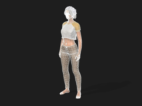 High Resolution Female 3D Character 3D Model