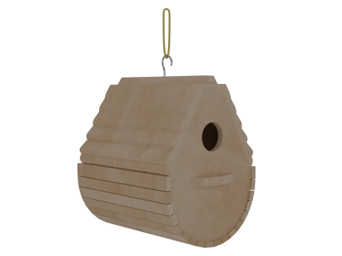 Wooden Birdhouse 3D-Modell