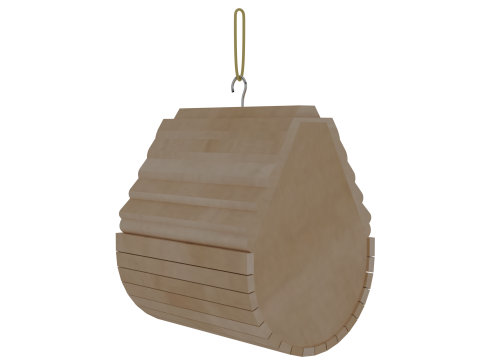 Wooden Birdhouse Modelo 3D