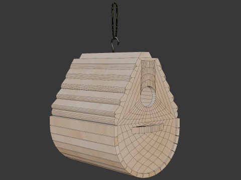 Wooden Birdhouse Modelo 3D