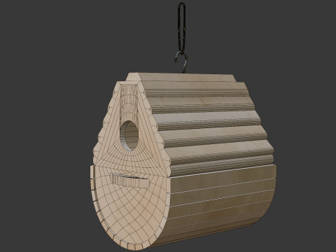 Wooden Birdhouse Modelo 3D