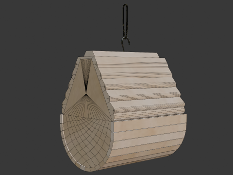 Wooden Birdhouse Modelo 3D