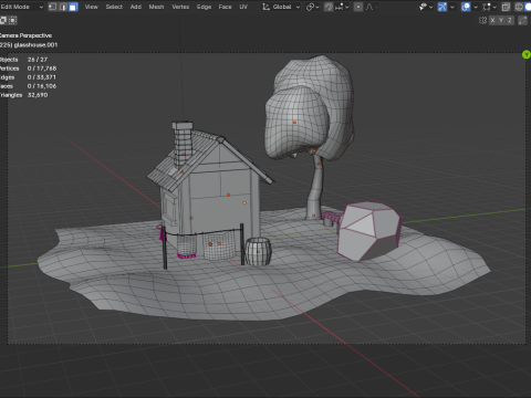 House outside of the city 3D 模型