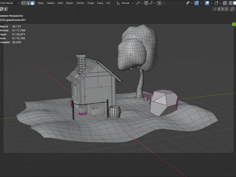 House outside of the city 3D Model