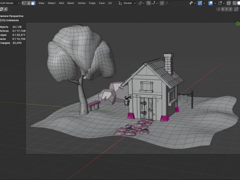 House outside of the city 3D Model