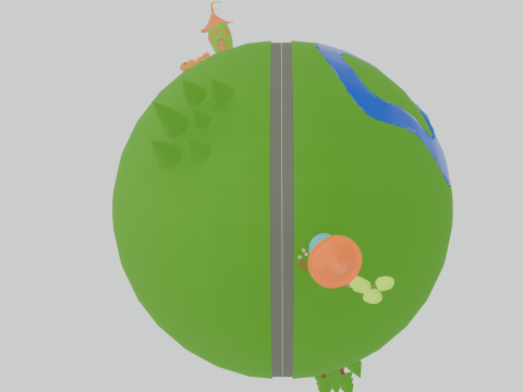 Earth green stylized Modèle 3D