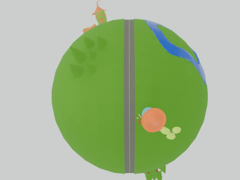 Earth green stylized 3D Model