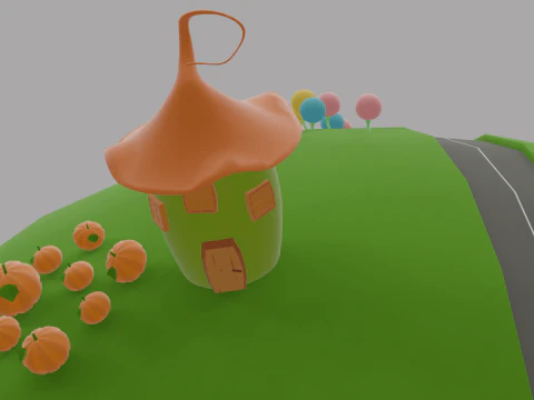 Earth green stylized 3D Model