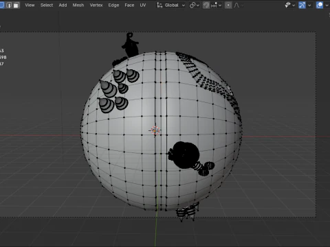 Earth green stylized 3D Model