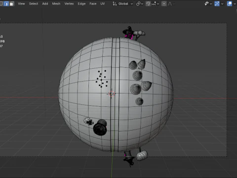 Earth green stylized 3D Model