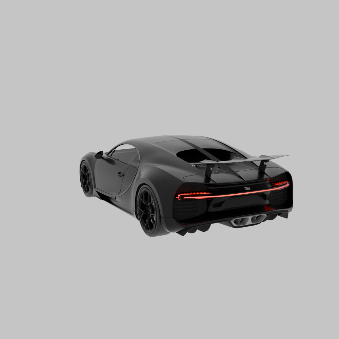 BUGATTI chiron - sport car 3D Model .c4d .max .obj .3ds .fbx .stl .blend