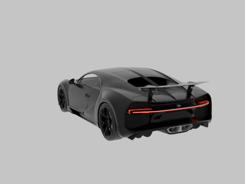 BUGATTI 키론 - 스포츠카 3D 모델