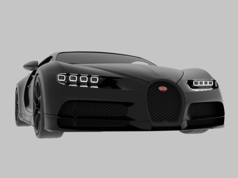 BUGATTI chiron - sport car 3D Модель